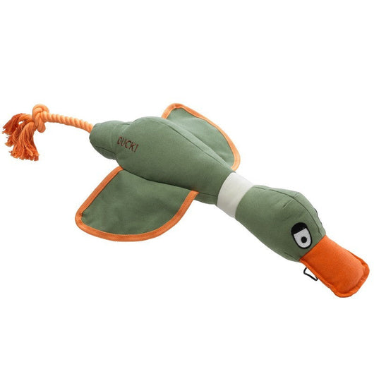 House of Paws Canvas Duck Thrower Dog Toy Khaki House of Paws