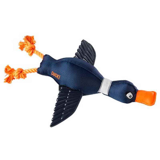 House of Paws Navy Duck Throwing with TPR Wings Dog Toy House of Paws