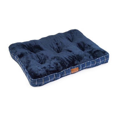 House of Paws Navy Check Tweed Boxed Duvet Small The House Of Paws