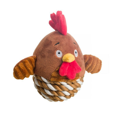 House of Paws Chicken Rope Ball Dog Toy House of Paws