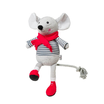 House of Paws Christmas Merry Mouse Rope Dog Toy Large