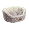 House of Paws Puppy Grey Fleece Bone Oval Snuggle Bed
