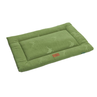 House of Paws Green Embossed Pheasant Fleece Crate Mat Extra Large