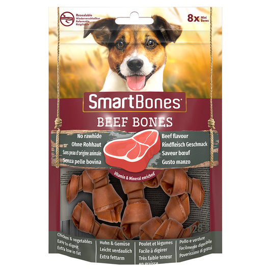 SmartBones Beef Mini Dog Treats 7 x 8 Pieces SmartBones