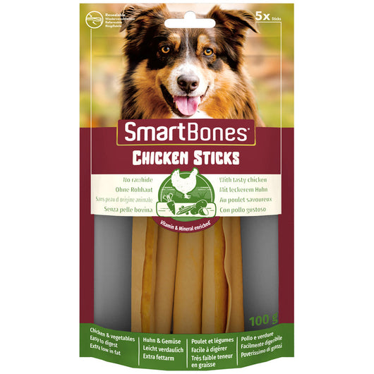 SmartBones Sticks Chicken Dog Treats 5 Pieces x 16 SmartBones