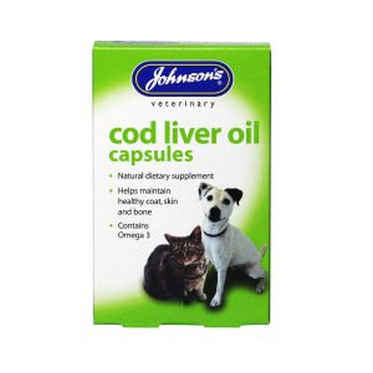 JVP Cod Liver Oil Capsules 40 capsules x 6 Johnsons Veterinary Products