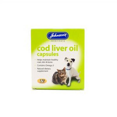 JVP Cod Liver Oil Capsules 170 capsules x 3 Johnsons Veterinary Products