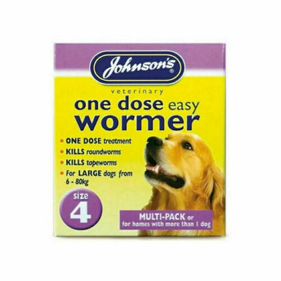 JVP Dog One Dose Wormer Size 4 8 Tablets x 3 Johnsons Veterinary Products