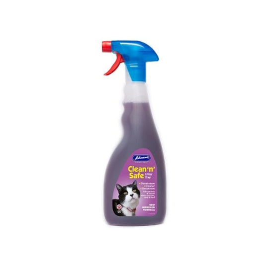 JVP Clean n Safe Litter Tray Disinfectant 500ml x 6 Johnsons Veterinary Products