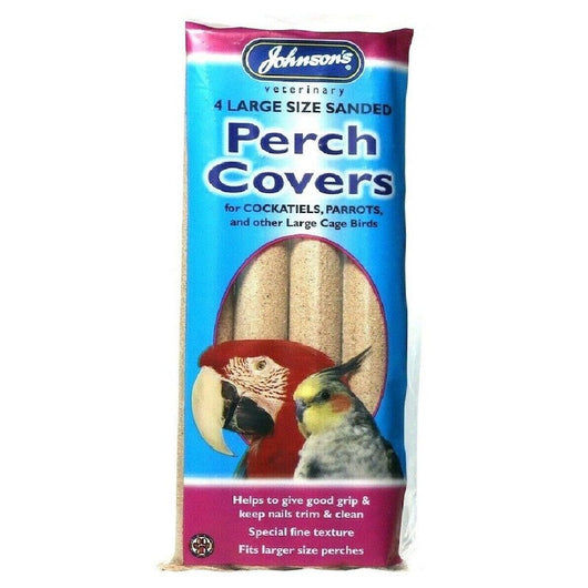 JVP Sanded Perch Covers for Parrots & Cockatiels 4 covers x 8 Johnsons Veterinary Products