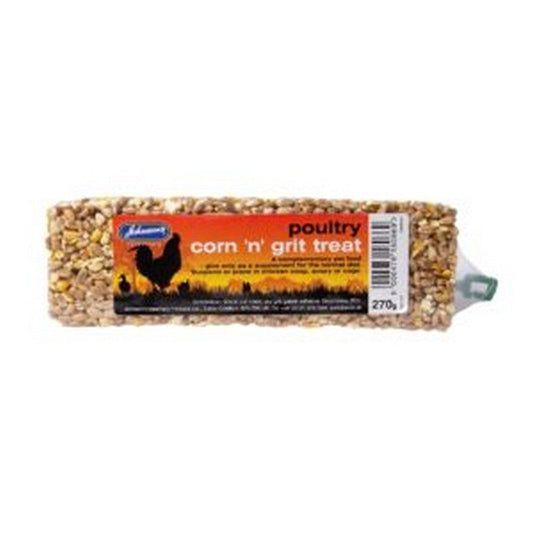 JVP Poultry Corn n Grit Treat 270g x 10 Johnsons Veterinary Products