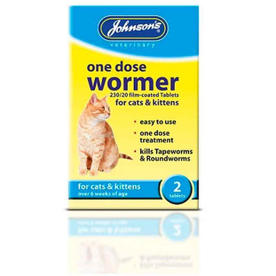 JVP Cat & Kitten One Dose Wormer 2 Tablets x 6 Johnsons Veterinary Products