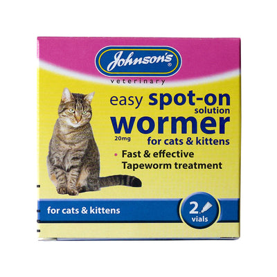 JVP Spot-On Wormer for Cats & Kittens 2 pipettes x 6 Johnsons Veterinary Products