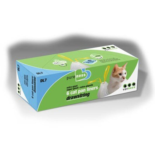 Van Ness Cat Litter Tray Pan Drawstring Liner Giant x 6 Van Ness