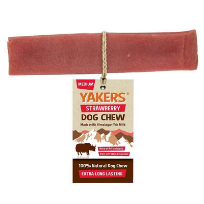 Yakers Strawberry Dog Chew Medium Yakers
