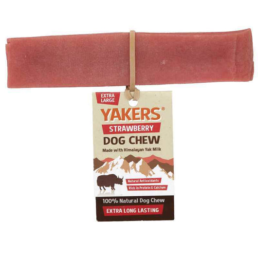 Yakers Strawberry Dog Chew Extra Large Yakers