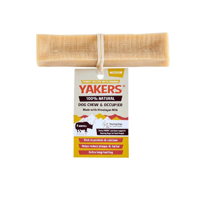 Yakers Peanut Butter & Banana Dog Chew Medium Yakers