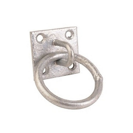 Tie Ring on Plate Galvanised x 10 Perry Equestrian