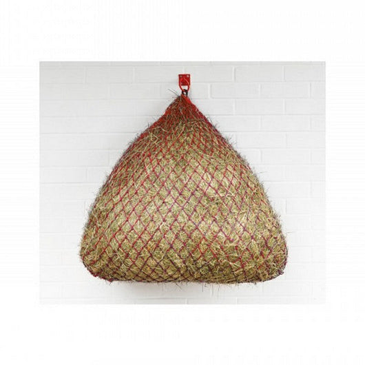 Square Bottom Slow Feeder Hay Net 50 Large Red/Navy Perry Equestrian
