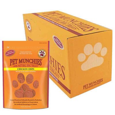 Pet Munchies Dog Treats Chicken Chips 100g x 8 Pet Munchies