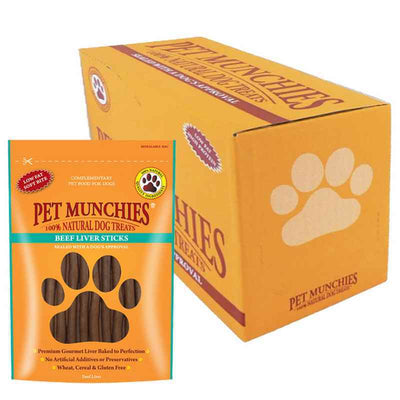 Pet Munchies Beef Liver Sticks 90g x 8 Pet Munchies