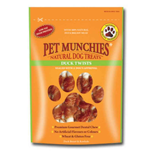 Pet Munchies Duck Twists Dog Treats 80g x 8 Pet Munchies