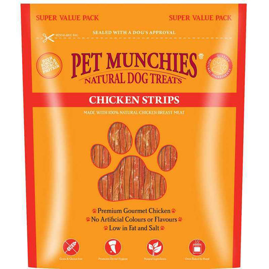 Pet Munchies Dog Treat Chicken Strips 320g x 3 Pet Munchies