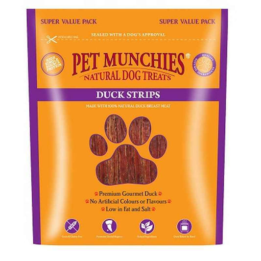 Pet Munchies Dog Treat Duck Strips 320g x 3 Pet Munchies
