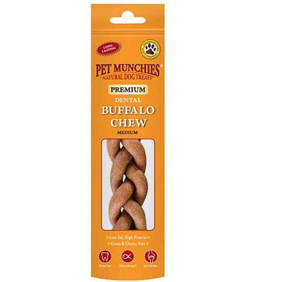Pet Munchies Buffalo Dental Chew Medium 55g x 8 Pet Munchies