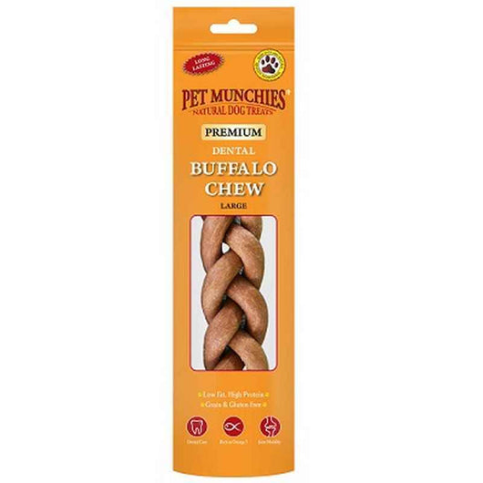Pet Munchies Buffalo Dental Chew Large 90g x 8 Pet Munchies
