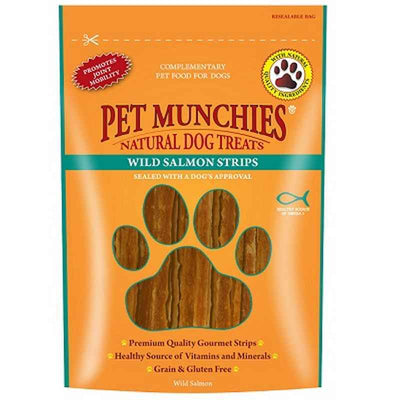 Pet Munchies Wild Salmon Strips 80g x 8 Pet Munchies