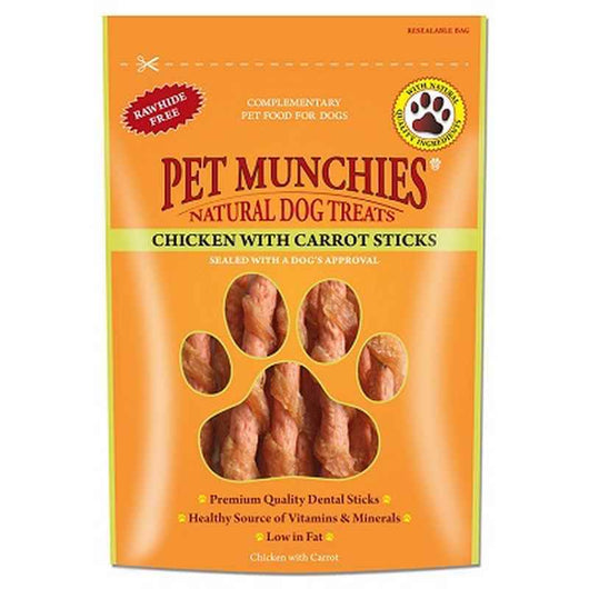 Pet Munchies Dog Treat Chicken with Carrot Sticks 80g x 8 Pet Munchies