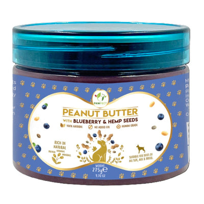 Pawfect Peanut Butter with Blueberry & Hemp Seeds 275g Pawfect Peanut Butter