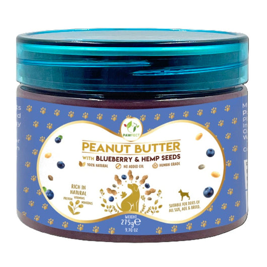 Pawfect Peanut Butter with Blueberry & Hemp Seeds 275g Pawfect Peanut Butter