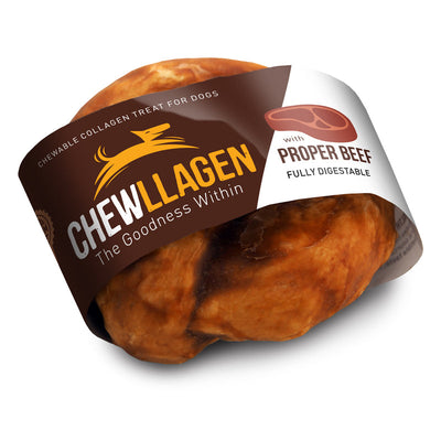 Chewllagen Donut Small with Proper Beef 3.5 x 15 Chewllagen