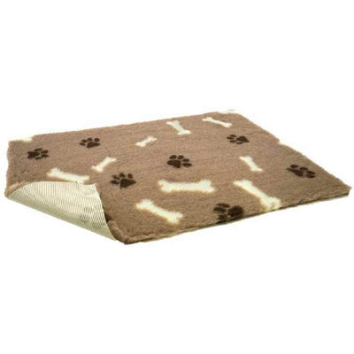 VetBed Nonslip Mink with Cream Bones & White Paws 66cm x 51cm Petlife