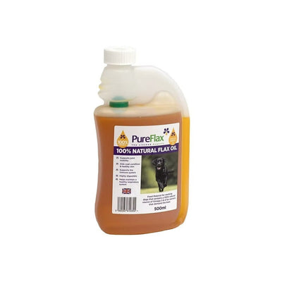 PureFlax 100% Natural British Flax Oil for Dogs 500 ml PureFlax
