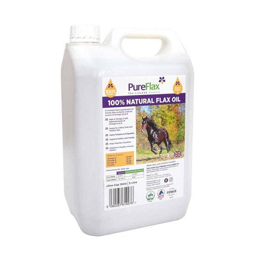 PureFlax Linseed Oil for Horses & Ponies 5L PureFlax