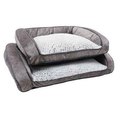 Rosewood Grey Luxury Plush Sofa Bed 74cm Rosewood