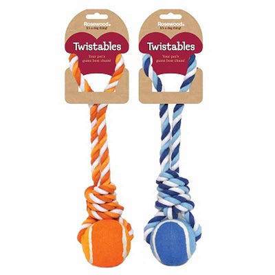 Rosewood Twistables Tennis Ball Tug Rosewood