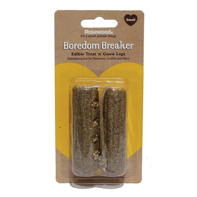 Boredom Breaker Treat n Gnaw Log Small 2 pack x 6 Boredom Breaker