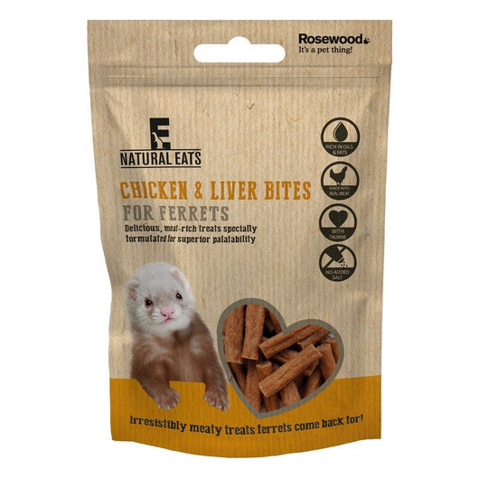 Rosewood Naturals Ferret Bites Chicken & Liver x 12 Naturals