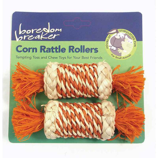 Rosewood Boredom Breaker Corn Rattle Rollers Boredom Breaker