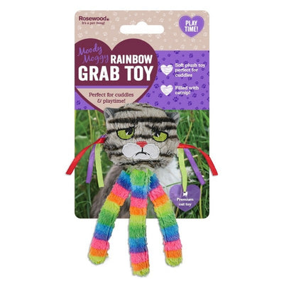 Rosewood Moody Moggy Rainbow Grab Toy x 4 Rosewood