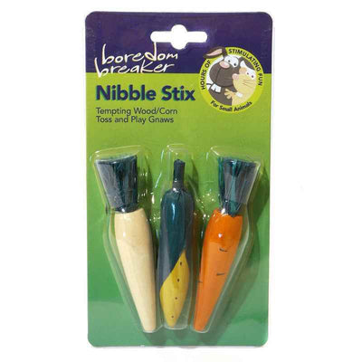 Rosewood Wooden 3D Vegetable Nibble Stix 3 Pack Rosewood