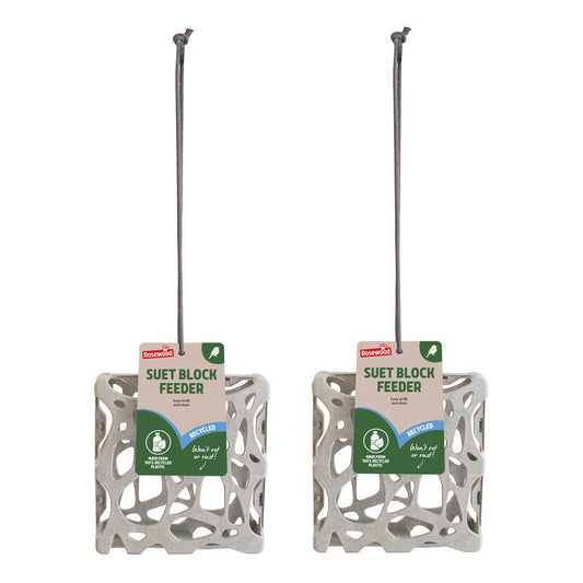 Rosewood Recycled Suet Block Feeder x 6 Rosewood