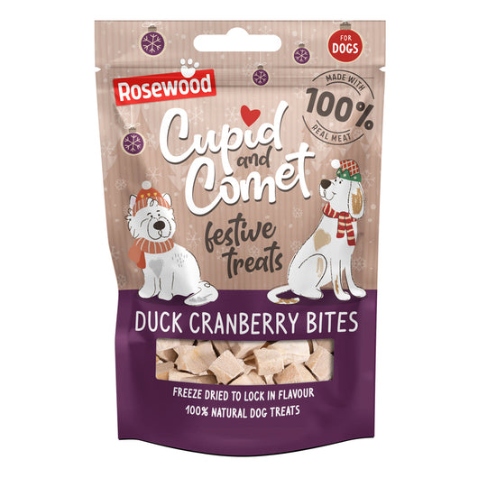 Rosewood Christmas Duck Cranberry Bites Dog Treats 25g