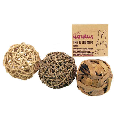 Rosewood Naturals Trio of Fun Ball Medium Naturals