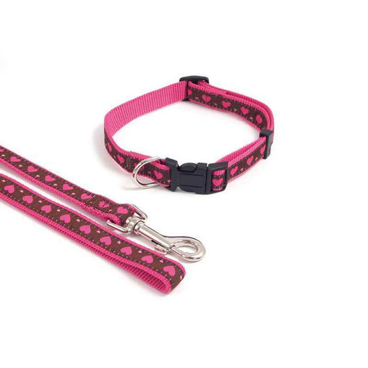 Rosewood Pink Heart Collar 45 - 70cm Rosewood