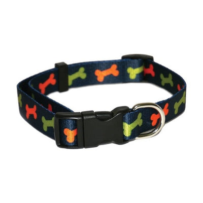 Rosewood Bone Dog Collar 36 - 51cm x 2cm Rosewood